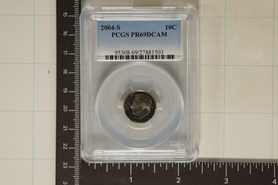 2004-S ROOSEVELT DIME PCGS PR69 DCAM