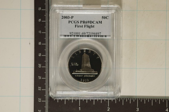 2003-P US FIRST FLIGHT HALF DOLLAR PCGS PR69 DCAM