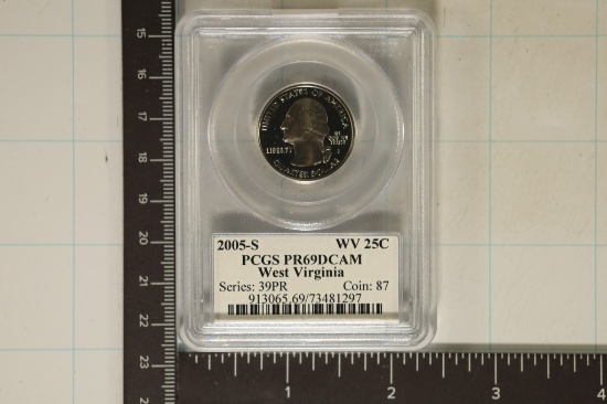 2005-S WEST VIRGINIA QUARTER PCGS PR69 DCAM