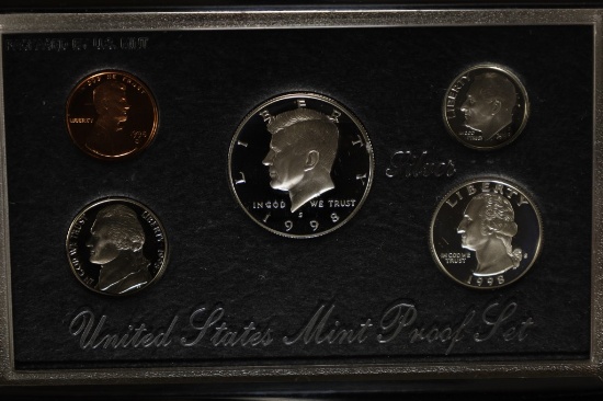 1998 US SILVER PREMIER PROOF SET (WITH BOX) AND
