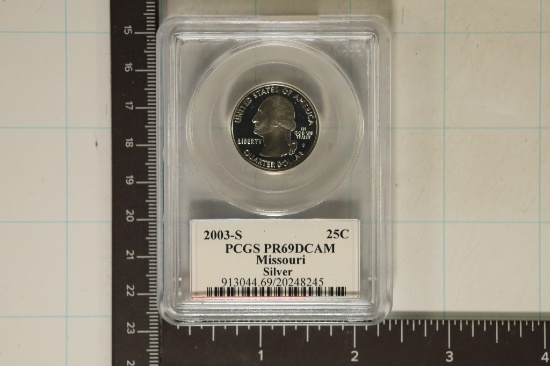 2003-S SILVER MISSOURI QUARTER PCGS PR69 DCAM