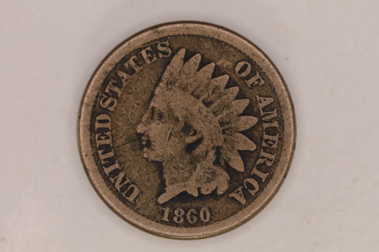 1860 INDIAN HEAD CENT COPPER NICKEL ROUNDED
