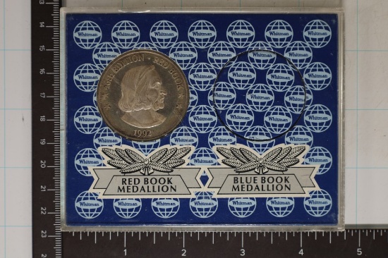 1992 46TH ANNUAL REDBOOK 1 TROY OZ .999 FINE SILV.