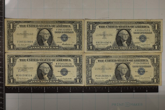 1957, 2-1957-A & 57-B $1 SILVER CERTIFICATES