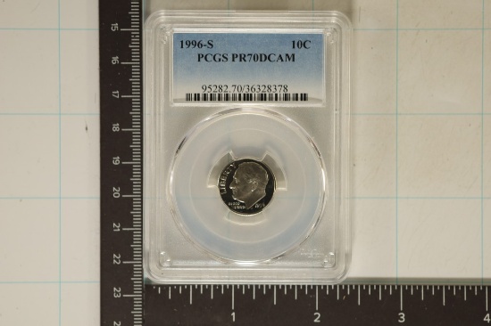 1996-S ROOSEVELT DIME PCGS PR70 DCAM