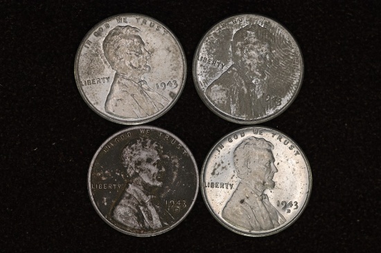2-1943 & 2-1943-D LINCOLN STEEL WAR CENTS