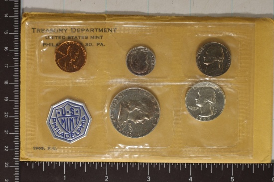 1963 US SILVER PROOF SET (WITH ENVELOPE)