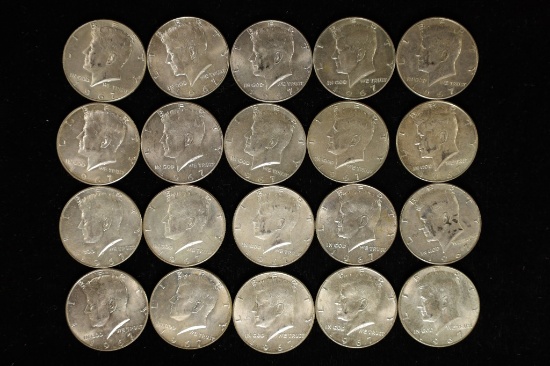 1967 SOLID DATE $10 ROLL OF 40% SILVER JOHN F.