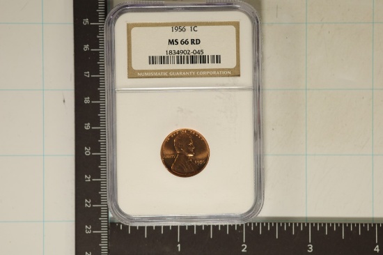 1956 LINCOLN CENT NGC MS66RD