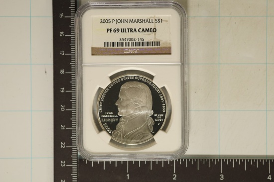 2005-P JOHN ADAMS US SILVER DOLLAR NGC PF69