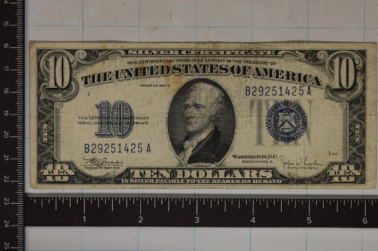1934-C US TEN DOLLAR SILVER CERTIFICATE BLUE SEAL