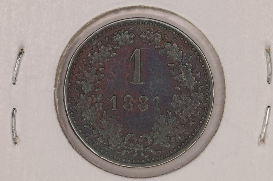 1881 AUSTRIA 1 KREUZER