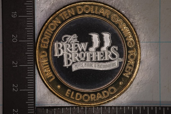 CASINO $10 SILVER TOKEN (UNC) ELDORADO HOTEL