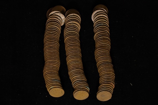 150 LINCOLN WHEAT CENTS: 50 EACH OF: 1942,