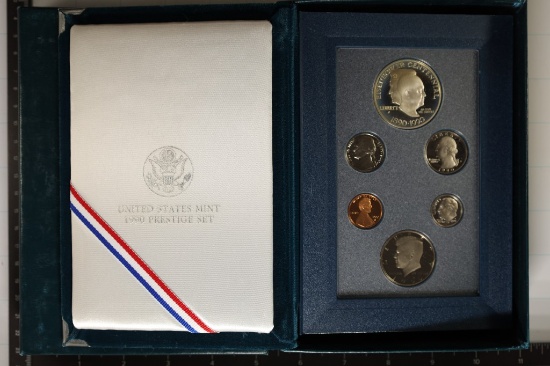 1990 US PRESTIGE PROOF SET WITH BOX AND