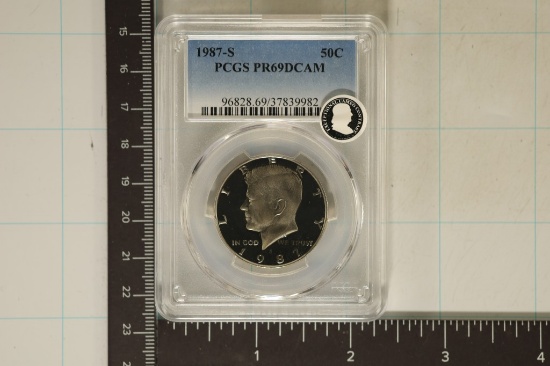 1987-S KENNEDY HALF DOLLAR PCGS PR69 DCAM