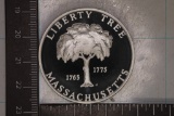 1.16 OZ. PF STERLING SILVER MASSACHUSETTS