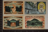 4-GERMAN NOTGELDS: 3-50 PFENNIGS & 1-75 PFENNIGS