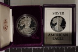 1987-S PROOF AMERICAN SILVER EAGLE IN BOX WITH