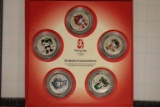 BEIJIING 2008 COMMEMORATING THE MASCOTS 5 COLORED