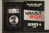 VAULT BOX WITH 2021-W REV. PF AMERICAN SILVER T-1