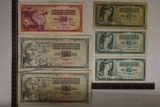 6-YUGOSLAVIA BILLS: 2-1000 DINARA, 1-100 DINARA &