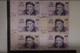 6-1973 ISRAEL 10 LIRA BANKNOTES
