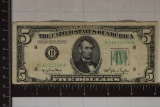 1950 US $5 GREEN SEAL FRN'S