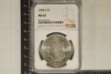 1890-S MORGAN SILVER DOLLAR NGC MS62