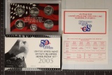 2005 SILVER US 50 STATE QUARTERS PROOF SET WITH