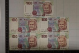 5-1990 ONE THOUSAND ITALIAN LIRES MOSTLY CRISP