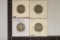 1935-S, 36-S, 39-S & 1938-S WASHINGTON SILVER 1/4S