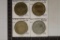 4-$1 CALIFORNIA METAL CASINO CHIPS, PECHANGA,