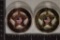 1 PAIR TRUMP COMMANDOR AND CHIEF BADGES 24KT