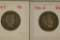 1914-D & 1915-D SILVER BARBER QUARTERS BOTH VG'S