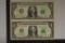 2-2006 US $1 STAR NOTE FRN'S BOTH CRISP