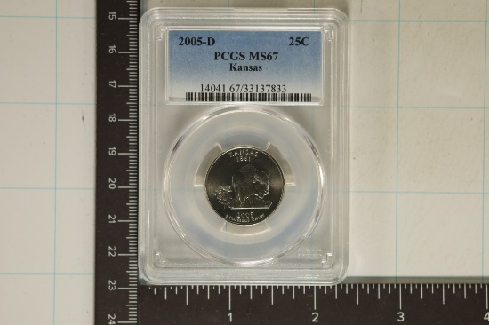 2005-D KANSAS QUARTER PCGS MS67