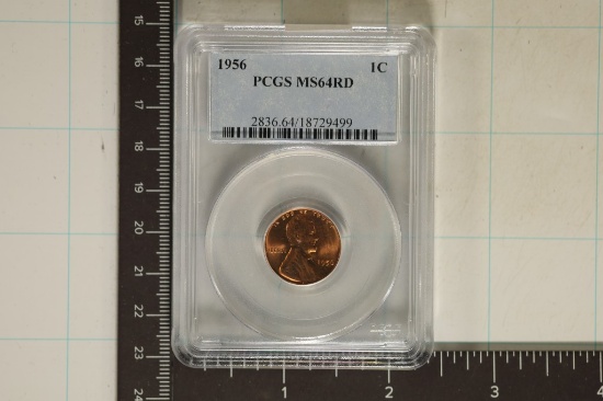 1956 LINCOLN WHEAT CENT PCGS MS64RD