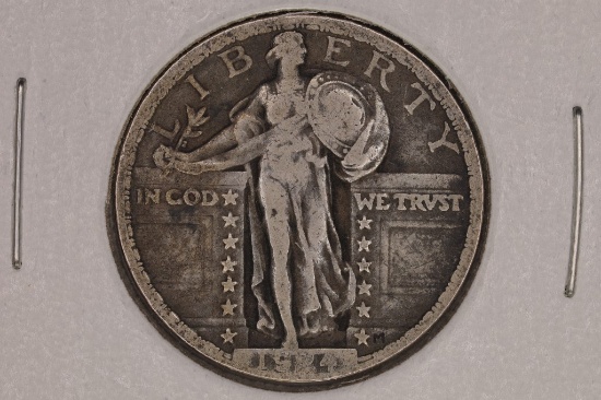 1924 SILVER STANDING LIBERTY QUARTER