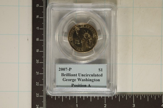 2007-P GEORGIA PRESIDENTIAL DOLLAR PCGS BU POS. A