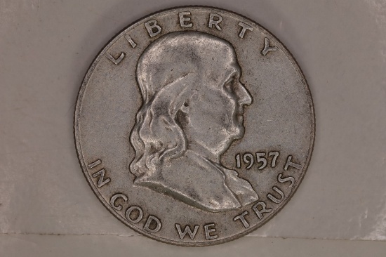 1957-D SILVER FRANKLIN HALF DOLLAR