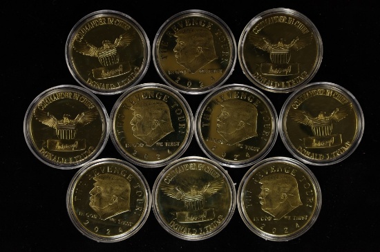10-GOLD GILDED 2024 TRUMP "THE REVENGE TOUR"