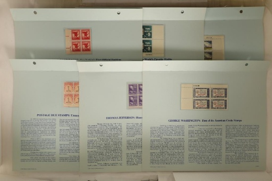 6-US POSTAGE BLOCKS OF 4 STAMPS EACH: FOUR 3 CENT,