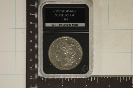 1884-S MORGAN SILVER DOLLAR EXTRA FINE IS $140 IN