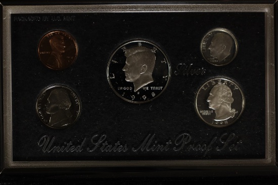 1998 US SILVER PREMIER PROOF SET (WITH BOX) AND