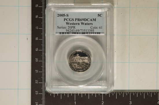 2005-S WESTERN WATERS NICKEL PCGS PR69 DCAM