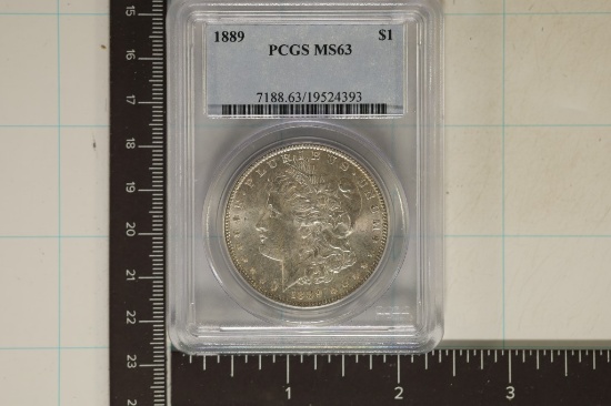 1889 MORGAN SILVER DOLLAR PCGS MS63