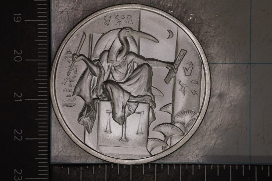 2 TROY OZ .999 FINE SILVER EGYPTIAN GOD THOTH