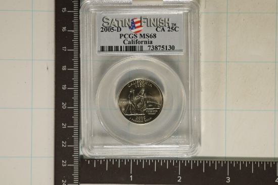 2005-D CALIFORNIA QUARTER PCGS MS68