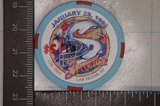 $5 SILVERTON CASINO CHIP LAS VEGAS, NEVADA 1998